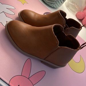 Brown booties for toddler
